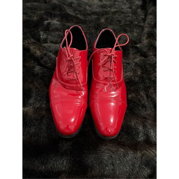 Man\'s Oxfords Stacy Adams Gala Cap Toe Oxford red 12 M shoes